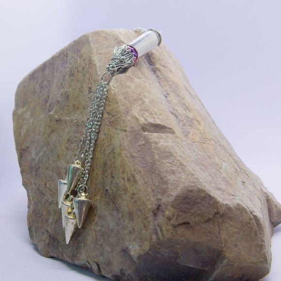 Shell Shocked Jewelry - 38 bullet dragon and spike necklace